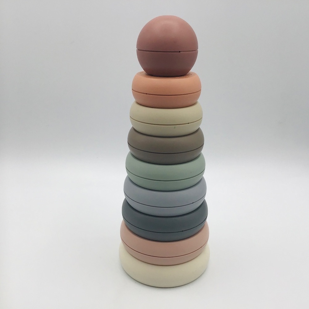 Mushie Stacking Rings 8” Toy Danish Hygge Collection BPA/Phthalate Free